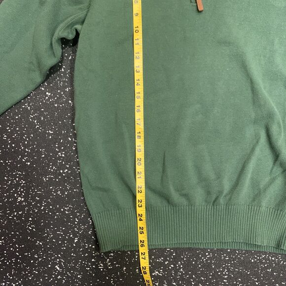 Duluth Trading Co. Sweater Mens M 1/4 Zip Long Sleeve High Neck Cotton Green - Picture 9 of 16